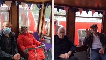 Edinburgh care home Residents take a trip to Ratho Barge